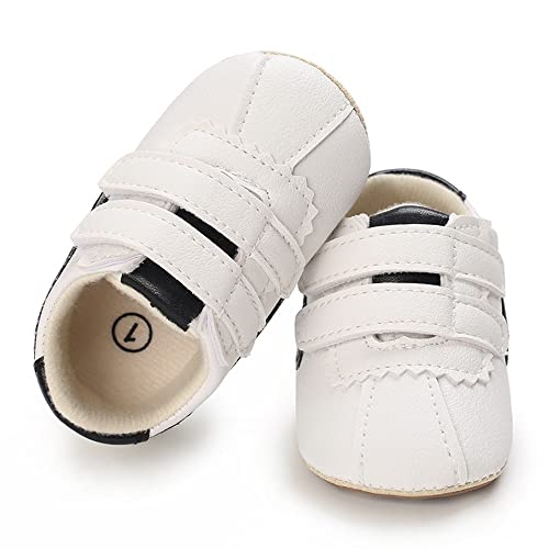 Image of Clowora Baby Boys Girls Shoes Non-Slip Rubber Sole Sneakers Infant First Walking Toddler Crib Shoes Newborn Loafers Flats.