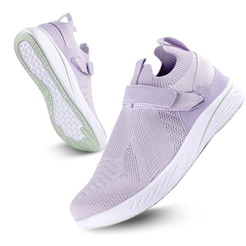 rosrabit Women's Barefoot Walking Shoes, Wide Toe Box Breathable Slip-On Sneakers, Lightweight Minimalist Athletic Shoes Purple