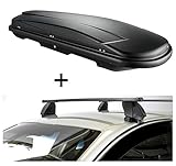 ALLES IN EINEM - Sparen Sie sich die Auswahl mehrerer Komponenten für Ihre perfekte Transportlösung - Mit dem Set aus Dachbox und Dachträger erhalten sie ein leicht zu montierendes Komplettpaket mit allen Befestigungsteilen.