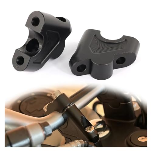 Guidon riser offset pour Royal Enfield Himalayan en aluminium CNC argenté robuste et durable - 3