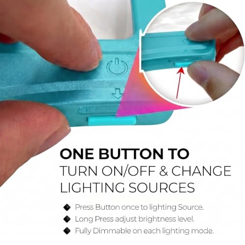 Image of MAGNIPROS 5X Rechargeable LED Page Magnifier with Detachable Stand, Hands-Free Lighted Magnifier with 3 Color Modes, Anti-Glare Lens for Reading Small Print, Low Vision, Seniors, Crafts