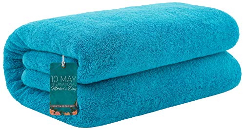 40x80 Inches Jumbo Size, Thick & Large 650 GSM Ringspun Genuine Cotton Bath