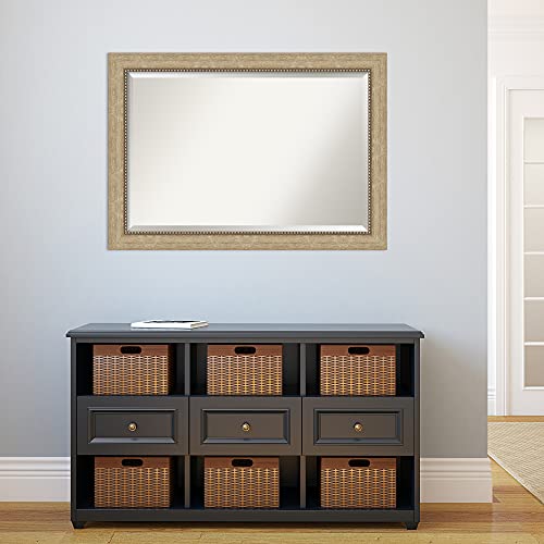 Image of Amanti Art Framed Vanity Mirror | Bathroom Mirrors for Wall | Astor Champagne Mirror | Wall Mounted Mirror | Large Mirror | 29.00 x 41.00 in.