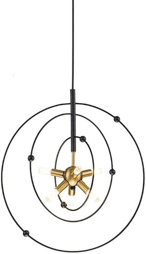 HYJAUSXB G9 Light Source Wrought Iron Pendant Modern Country Chandeliers Circle Creativity Kitchen Bedroom Corridor,for Living Room