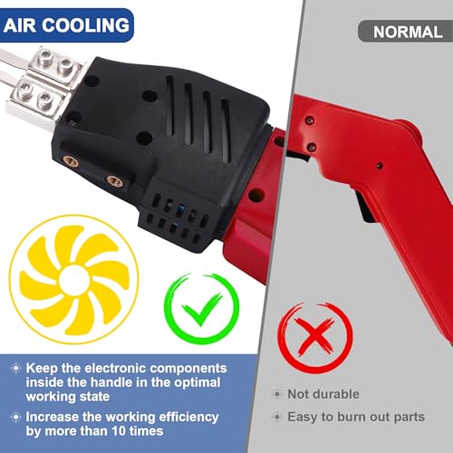Foam Cutter with Slotting/Groove Electric Hot Knife Styrofoam Cutter Foam Cutting Tool Air Cooled Hot Knife Foam Cutter 200W 110-120V (5 Blades) for EPP, EPS, XPS, EPE, KT Board, Sponge Red
