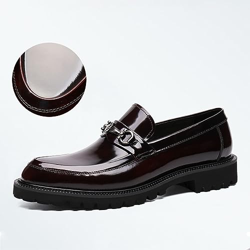 ADMLZQQ Men's Dress Shoes, Mens Oxford Shoes, Leather Stylish Slip-On, Business Casual Formal Shoe4