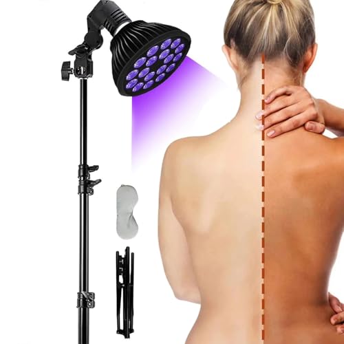 LáMpara De Bronceado Con MáScara Para Ojos Y TríPode (38,5-78,7 Pulgadas), Dispositivo De Bronceado Para Tomar El Sol En El Hogar, LáMpara De Pie Con Luz Morada De 54 W, Para Cuerpo Y Rostro