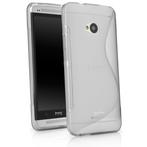 HTC One (M7 2013) Case, BoxWave [DuoSuit] Ultra Durable TPU Case w/ Shock Absorbing Corners for HTC One (M7 2013) - Frosted Clear