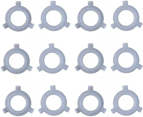 6 Stück E26/E27 Lampenschirm-Kragenringe | Weiß, Kunststoff | Für Nachttischlampen & Leuchten