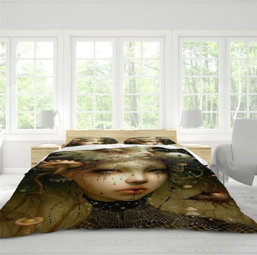 Ensemble de couette elfe et champignon finition premium 160x200