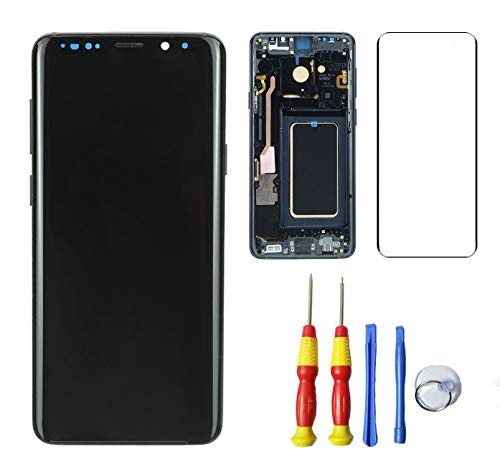 Jiakang AMOLED Display for Samsung Galaxy S9 G960 G960U G960F G960W LCD Touch Screen with Frame & Tools Assembly Replacement Part 5.8 inch Black