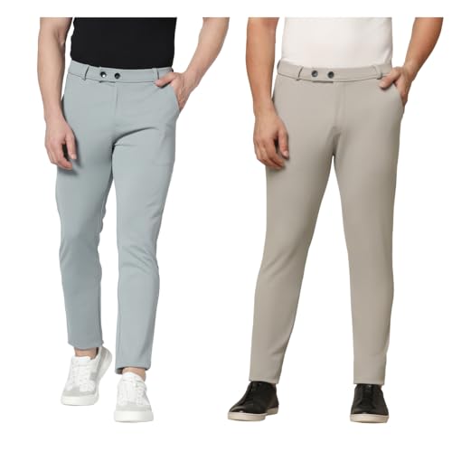 Image of TOPLOT Men's Formal Trouser | Slim Fit Tailored Design | Comfortable, Structured Look with Clean Finish | Elegant Styling for Daily Use | Office, Formal & Business Wear (5068)