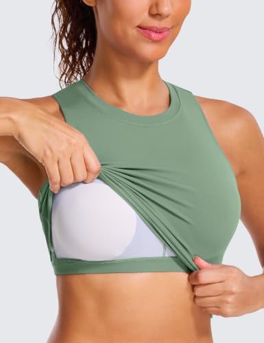 Image of Natural Feelings Nudi Sports Bras for Women Removable Padded Yoga Tank Tops Sleeveless Fitness Workout Crop Tops
