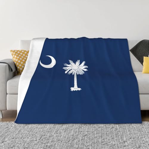 Couverture de lit EdWal en microfibre motif drapeau Caroline du Sud