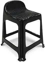 BANQUETA COM ENCOSTO PRETA