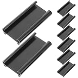 SOLUSTRE Porta Cartello per Merce in Pvc Nero Riutilizzabile 10 Pezzi, Supporto per Etichette da Scaffale per Organizzare Prodotti in Magazzini e Cesti Personali