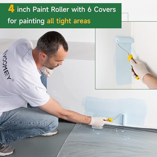 VOOMEY 23PC 18 Inch Paint Roller Kit,18" Paint Bucket, Small Paint Roller Set,Microfiber Paint Roller Covers,Paint Roller Extension Pole,Makes Working on Your Large Painting Projects Easy and Fast - Image 8