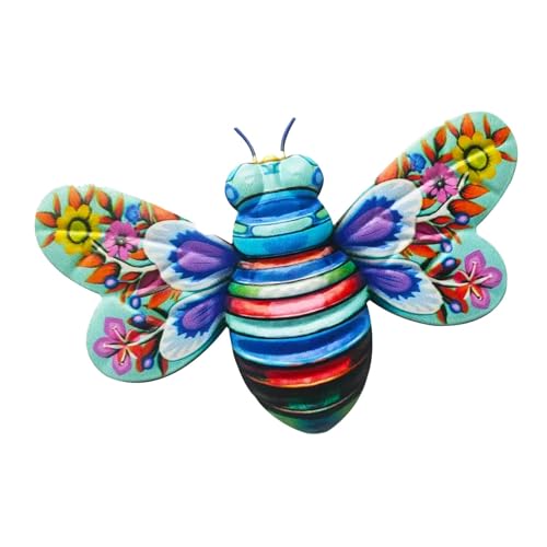 Decoración de abeja de metal para exteriores, arte de pared de jardín de abejas, esculturas artísticas de hierro forjado, abejas de metal para dormitorio, sala de estar, jardín