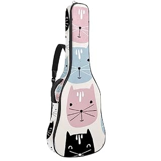 Housse de protection imperméable en tissu Oxford pour guitare électrique avec poignée latérale rembourrée Motif floral aquarelle, Multicolore 4., 42.9×16.9×4.7 in, Sacs pour guitare acoustique - Les Beatles, Paul McCartney, John Lennon, RIngo Starr, George Harrison