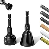 REKCKRUL 2-Pack Deburring External Chamfer Tool with Tungsten Carbide Blades, Bolt Thread Repair & Burr Removal for Metal, PVC, Wood, 3D Printing - 1/8'-1' (3-25mm) - Quick-Release 1/4' Hex Shank