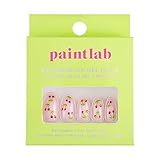 PaintLab Press-On Nails Manicure Kit, Cherry Bomb Almond, 24-Piece Set, Long-Lasting Fake Nails with Glue, File, Prep Pad & Cuticle Stick