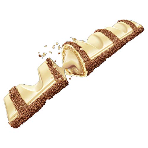 Kinder Bueno White Wafer Twin Bars, Chocolate Gift Pack, Milk Chocolate Covered Wafer with Smooth Milky and Hazelnut Filling, Pack of 4 x 2 (8pcs)