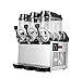 TECSPACE 110V Commercial Slushy Machine,15/30/45L Stainless Steel Margarita Smoothie Frozen Drink Maker for Ice Juice Tea Coffee Making, Sliver