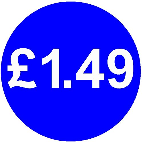 30mm Price Stickers Pack of 500 - Bright Blue - £1.49