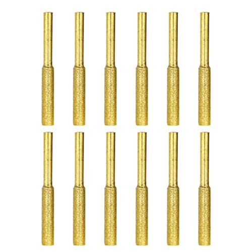 Zuasdvnk Juego de afilado de motosierra, juego de afilado para motosierra, amoladora de rebabas de 4 mm/4,8 mm/5,5 mm | 12 discos de lijado de piedra de afilar revestidos de titanio para