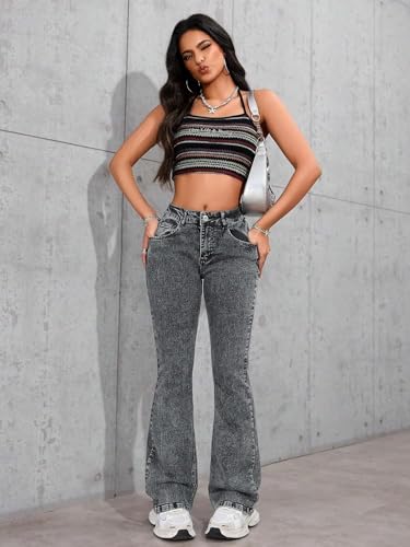 Image of KOTTY Women's Flared Jeans|High Waist Bootcut|Wide Leg|Bell Bottom Denim for Trendy & Comfortable Fit