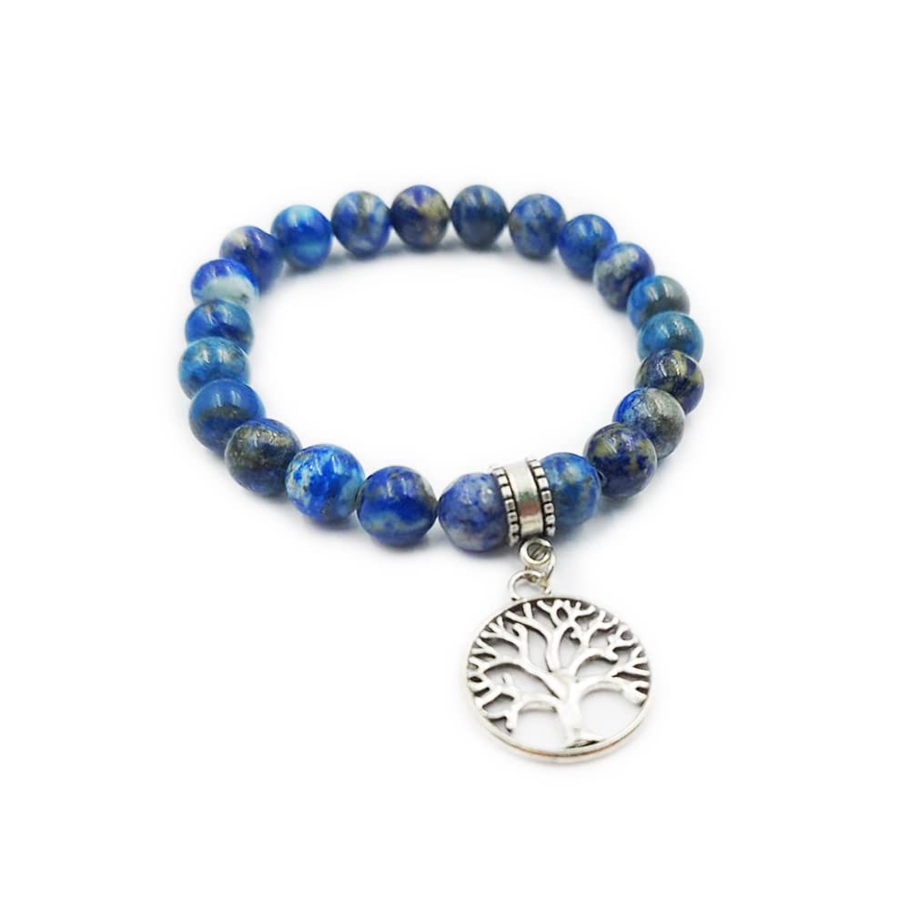 REBUY Lapis Lazuli Healing Gemstone Natural Tree of Life Blue Charm Bracelet For Men and Women (B09SYWY7KW) Amazon Price History, Amazon Price Tracker