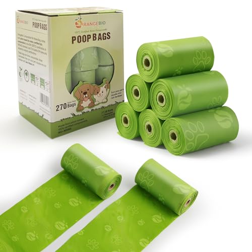 Dog Poop Bags, 100% Certified Home Compostable, 13 x 9 Inches – 270 Count (15 Bags per Roll, 18 Rolls), TUV OK Compost Home Certified Dog Poop Bags, 100% Certified Home Compostable, 13 x 9 Inches – 270 Count (15 Bags per Roll, 18 Rolls), TUV OK Compost Home Certified