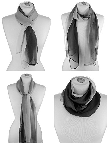 NYFASHION101 Women's Multicolor Chiffon Silk Blend Scarf Shawl Wrap4