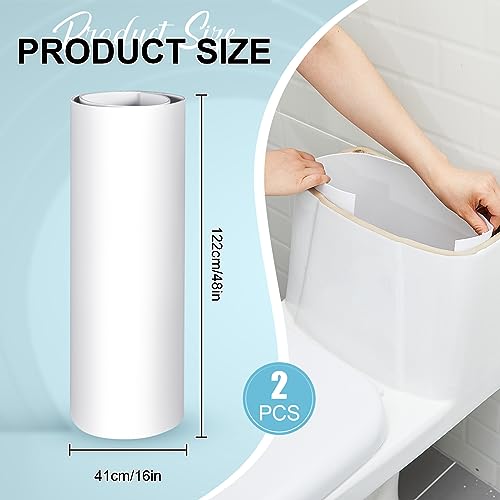 Frienda 2 Pcs White Toilet Tank Liner Toilet 16 x 48 Inch Anti Condensation Kit with EVA Foam Self Adhesive Tank Liner Kit for Preventing Water Damage to Floors(2 Pcs)