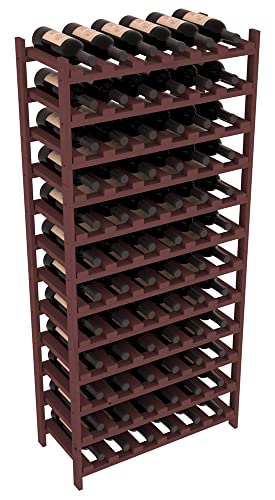 Wine Racks America Pine 72 Bottle Stackable. Walnut Stain #TOP20