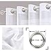 Topfinel 2 Piezas Modernas Visillos para Ventanas Cortinas Dormitorio con Ojales,140x160cm,Blancas