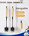 MR.SIGA Water Bottle Brush, Long Handle Bottle Brush for Water Glasses, Baby Bottles, Sports Bottles Cleaning, Black, 2 Pack