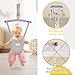 FUNLIO Baby Jumper with a Ceiling Hook for 6-24 Months, Baby Door Jumper for Indoor/Outdoor Play, Infant Jumper Doorway with Adjustable Chain, Easy to Assemble & Store (with a Ceiling Hook)- Grey