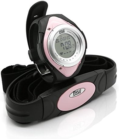 Pyle Fitness Heart Rate Monitor – Healthy Wristband Sports Pedometer Activity Fitness Tracker Steps Counter Stop Watch Alarm Water Resistant Calorie Counter Target Zones – PHRM38PN (Pink)
