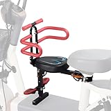Child Seat for Electric Scooter with seat, Kid Seat suitable for Electric Bicycle, Mobility Scooter Kids Seat with Backrest Armrest Fence Guadrail, Moped Scooter Bike Comfortable Seat for 2-6 Child