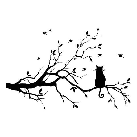 Black Tree Branches Wall Stickers for Home Decor Cover