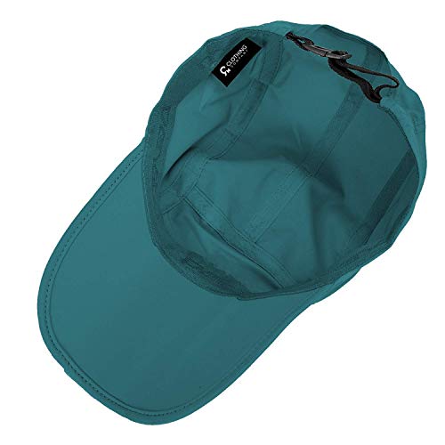 Upf 50+ Foldable Baseball Cap Sun Protection Quick Dry Portable Folding Hats For Men Or Women, Teal #TOP4