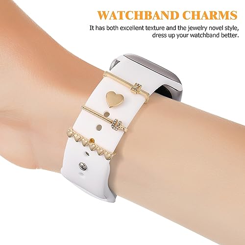 Hemobllo Watch Strap Charms Metal Rings 8 Pcs Decorative Watchband Accessories Compatible with Smartwatch Bands Stylish Metal Loop Jewelry for Personalization - Image 4