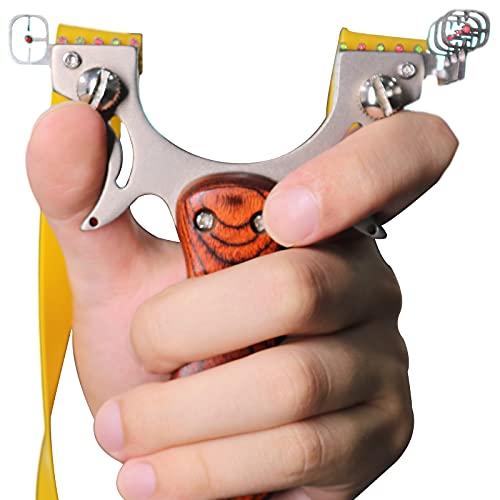 Creeya Slingshot For Hunting, Professional Slingshots With 1.2Mm Extra Thick Flat Bands,High Velocity Catapult For Adults Beginner Youth #TOP3