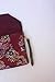 Bolso Clutch/Sobre de tela fallera valenciana roja con estampado de flores de...
