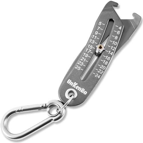 UNKENBO® Gen2 Bolt Size Finder Tool Keychain - Gauge Bolts & Nuts Head SAE 5/32 to 1