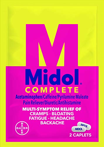 Midol Complete On The Go Menstrual Pain Relief Caplets With Acetaminophen For Menstrual Symptom Relief - 10 Count Pouches (2-Pack) #TOP1
