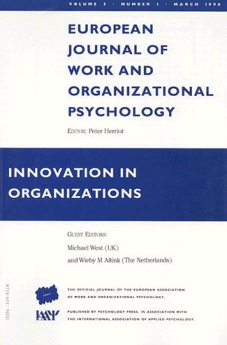 Amazon com: Innovation In Organizations: A Special Issue Of The