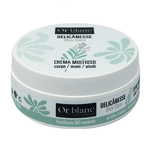 Crema Multiuso corpo/mani/piedi bio al latte dasina e olio di santoreggia montana, idratante e nutriente e anti ossidante. Anti age, 100% naturale 150 ml.