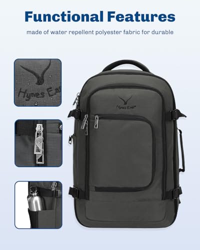 Image of Hynes Eagle Travel Backpack 40L Flight Approved Carry on Backpack Men Large Cabin Weekender Laptop Backpack Women 15.6 inches